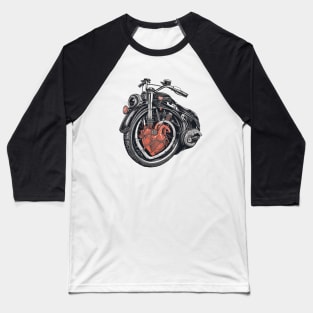 Motorbike love biker motorcycle rider design Baseball T-Shirt